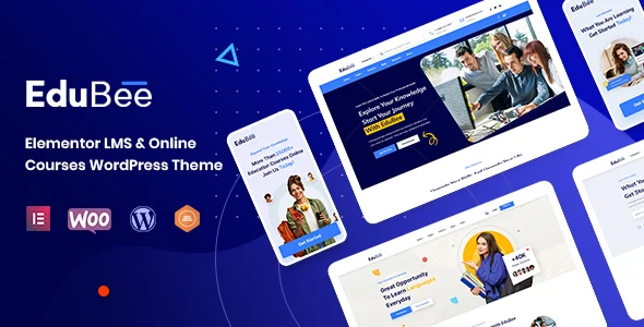 EduBee - LMS Online Education Theme WordPress theme homepage layout for a coaching education website