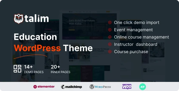 Education WordPress Theme | School Education Website | LMS WordPress theme WordPress theme homepage layout for a academy education website