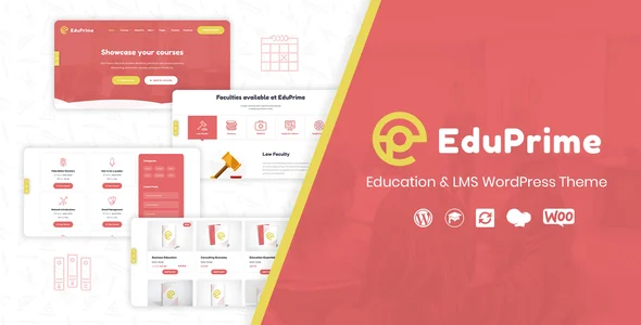 EduPrime - Education & LMS WordPress Theme WordPress theme homepage layout for a class education website