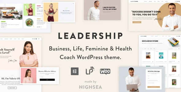 Leadership – Coach Online Courses WordPress WordPress theme homepage layout for a business coach education website