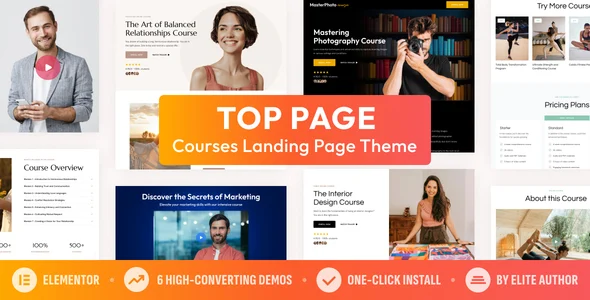 Top Page — Coaching Online Course Landing Page WordPress WordPress theme homepage layout for a coach landing page education website