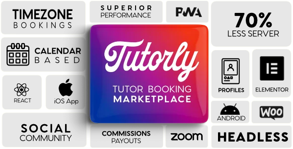 Tutorly | Booking Marketplace WordPress Theme WordPress theme homepage layout for a appointments education website