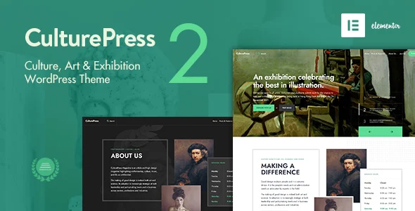CulturePress - Art & Culture WordPress Theme WordPress theme homepage layout for a craftsmanship entertainment website