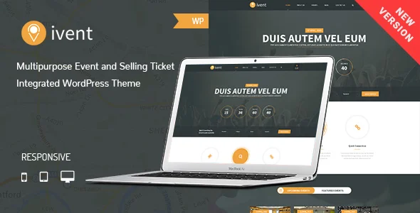iVent - Multipurpose Event WordPress Theme WordPress theme homepage layout for a business event website