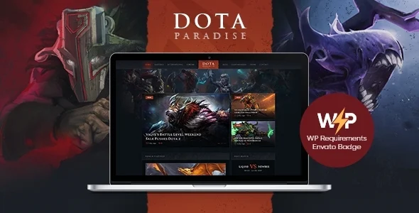 Ludos Paradise | Video Gaming & Esports WordPress Theme WordPress theme homepage layout for a bbpress forum entertainment website
