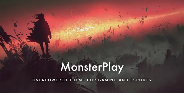 MonsterPlay - eSports and Gaming WordPress Theme WordPress theme homepage layout for a esports entertainment website