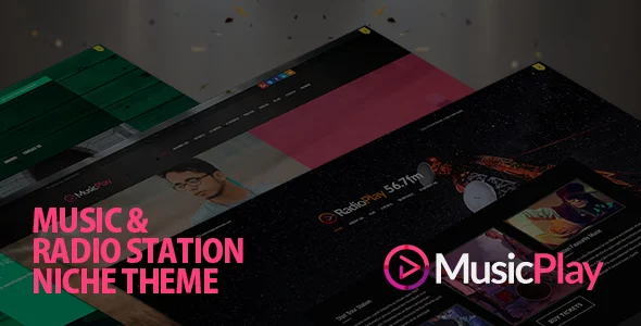 MusicPlay - Music & DJ Responsive WordPress Theme WordPress theme homepage layout for a artist music website