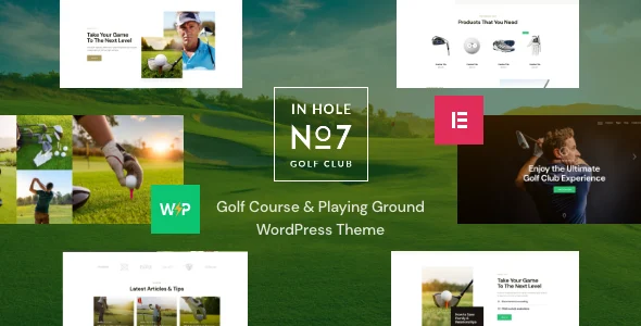 N7 | Golf Club Sports & Events WordPress Theme WordPress theme homepage layout for a booking entertainment website