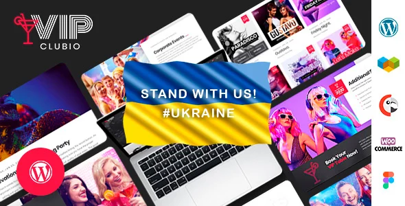 Clubio - Night Club WordPress Theme WordPress theme homepage layout for a artist nightlife website