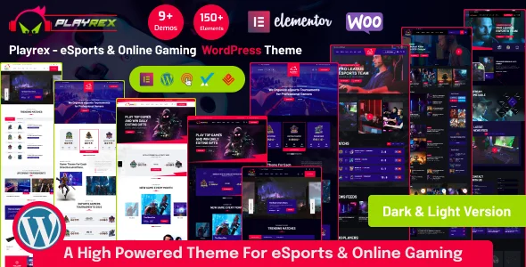 Playrex - eSports & Gaming WordPress Theme WordPress theme homepage layout for a clans entertainment website