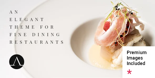 Attika - Elegant Restaurant WordPress Theme WordPress theme homepage layout for a bistro restaurant website