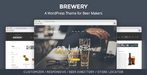 Brewery: A WordPress Theme for Beer Makers WordPress theme homepage layout for a bar restaurant website