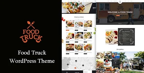 Food Truck - Modern Theme for Food truckers and Street vendors WordPress theme homepage layout for a bar restaurant website