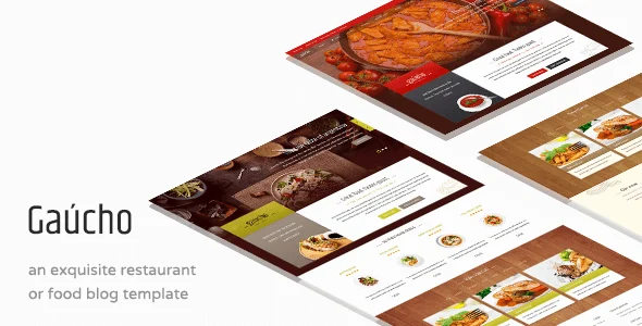 Gaucho - Food & Restaurant WP Theme WordPress theme homepage layout for a bakery restaurant website