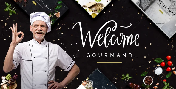 Gourmand - Restaurant, Bistro & Chef WordPress Theme WordPress theme homepage layout for a bistro restaurant website