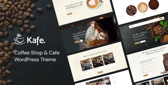 Kafe - Coffee Theme WordPress theme homepage layout for a bakery restaurant website