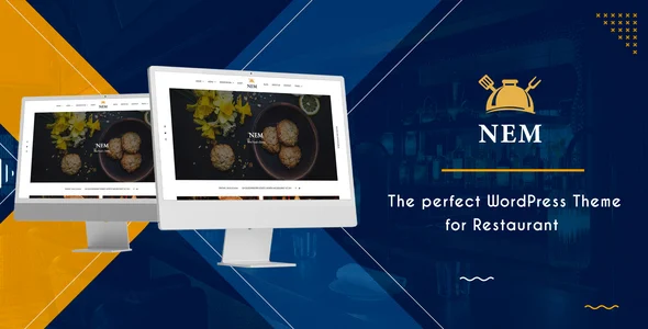 NEM - Restaurant WordPress Theme WordPress theme homepage layout for a restaurant restaurant website