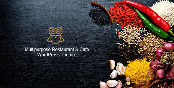 OWL - Multipurpose Restaurant & Cafe WordPress Theme WordPress theme homepage layout for a bar restaurant website