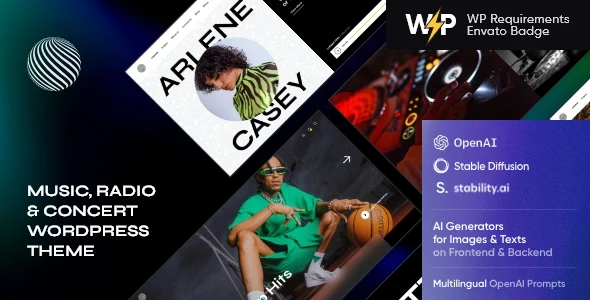 Verse - Music, Radio & Concert WordPress Theme WordPress theme homepage layout for a album entertainment website