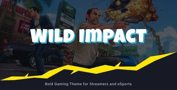 Wild Impact - Streamer & Esports Gaming Theme WordPress theme homepage layout for a boosting entertainment website