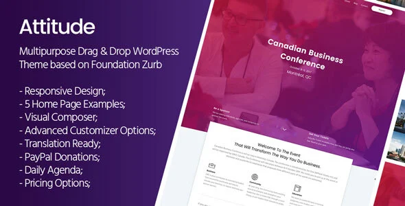 Attitude - Multi-Purpose WordPress Theme WordPress theme homepage layout for a architect website
