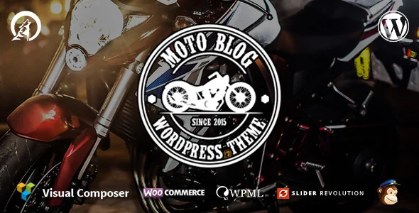 Motoblog - A WordPress Theme for Motorcycle Lovers WordPress theme homepage layout for a bikes website