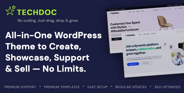 TechDoc – Multipurpose Business WordPress Theme WordPress theme homepage layout for a bbpress website