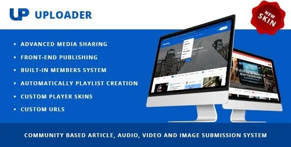 Uploader - Advanced Media Sharing Theme WordPress theme homepage layout for a audio theme website