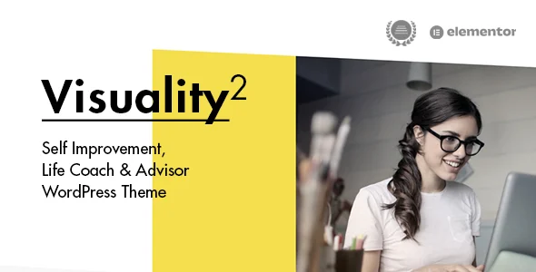 Visuality - Self Improvement & Life Coach WordPress Theme WordPress theme homepage layout for a advisor advocacy website