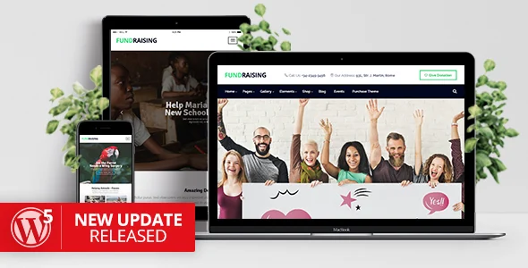 Fundraising - Charity/Donations WordPress Theme WordPress theme homepage layout for a charity charity website