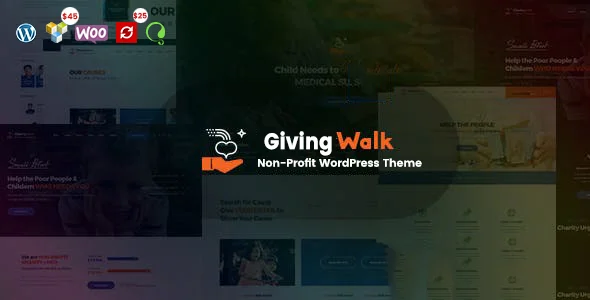 GivingWalk – Multipurpose Nonprofit WordPress Theme WordPress theme homepage layout for a cause charity website