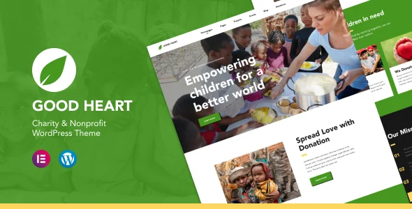GoodHeart - Charity & Nonprofit WordPress Theme WordPress theme homepage layout for a campaign charity website