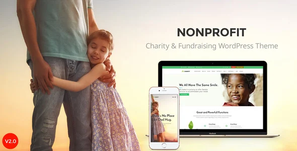 Nonprofit - NGO & Charity organization WordPress Theme WordPress theme homepage layout for a africa charity website