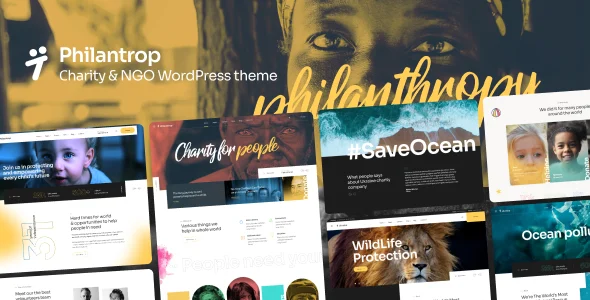 Philantrop | Charity & Nonprofit WordPress Theme WordPress theme homepage layout for a charity charity website
