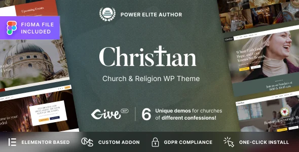 Christian - Church WordPress Theme WordPress theme homepage layout for a chapel church website