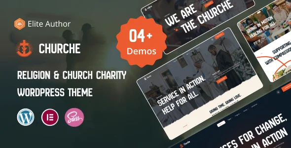 Churche – Religion & Church WordPress Theme WordPress theme homepage layout for a campaign sermon church website
