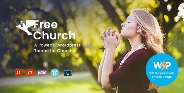 Free Church | Religion & Charity WordPress Theme WordPress theme homepage layout for a christian church website