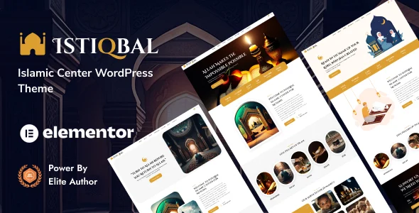 Istiqbal - Islamic Center & Mosque WordPress Theme WordPress theme homepage layout for a arabic church website