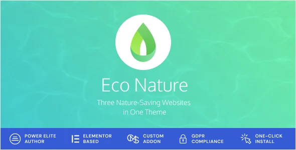 Eco Nature - Environment & Ecology WordPress Theme WordPress theme homepage layout for a animals environmental organization website