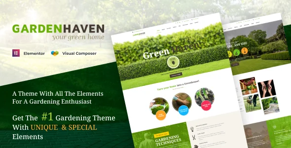 Garden - Landscape Gardening WordPress Theme WordPress theme homepage layout for a agriculture environmental organization website