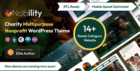 Nobility - Charity Nonprofit Multipurpose WordPress Theme WordPress theme homepage layout for a buddhism nonprofit website