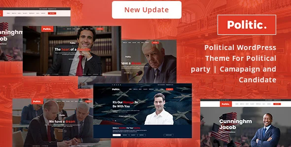 Politic - Political WordPress Theme WordPress theme homepage layout for a campaign political campaign website