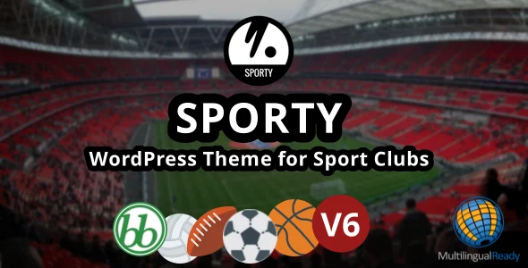 SPORTY - Responsive WordPress Theme for Clubs WordPress theme homepage layout for a american football nonprofit website