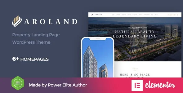Aroland - Single Property Landing Page WordPress Theme — homepage layout