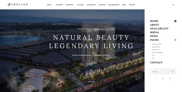 Aroland - Single Property Landing Page WordPress Theme — blog and article listing