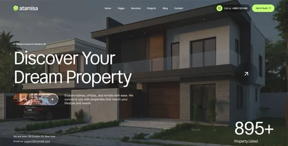 Atamisa – Real Estate Agency WordPress Theme — blog and article listing