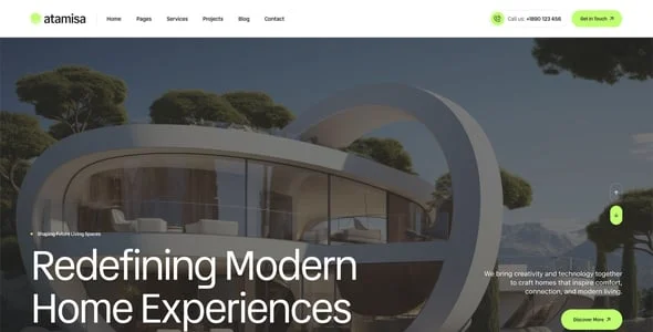 Atamisa – Real Estate Agency WordPress Theme — design detail view