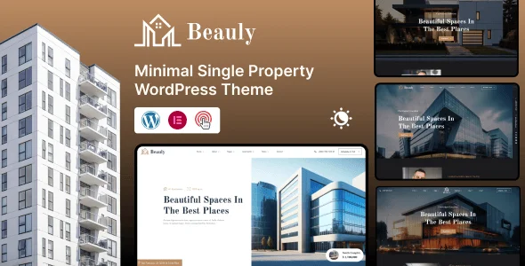 Beauly - Single Property WordPress Theme — homepage layout