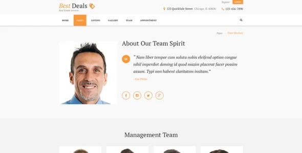 Best Deals - Property Sales & Rental WordPress Theme — interior page design