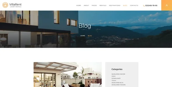 CasaMia | Property Rental Real Estate WordPress Theme — interior page design